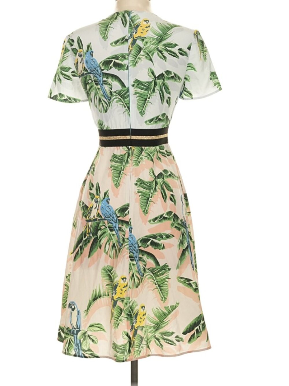 Stella McCartney Tropical Parrot Fit & Flare Dress Size 0 - Picture 2 of 6
